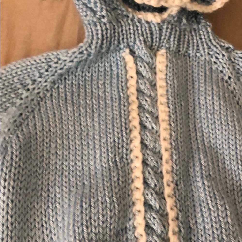 Hand-Knit Baby Sweater - Picture 2 of 3